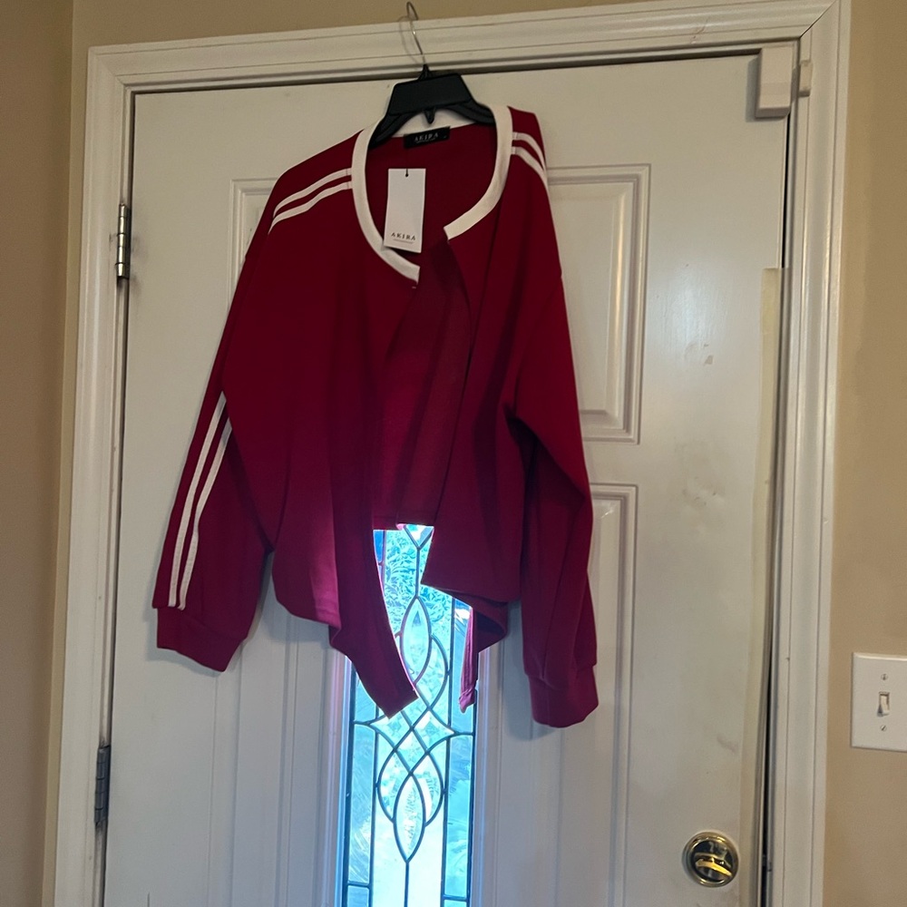 AKIRA Red Jacket with White Stripes